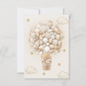 Carte De Remerciements Ballons d'or beige à air chaud (Dos)