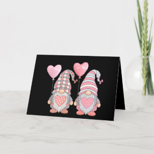 Carte De Remerciements Ballons Gnome Couple Cœur Rose Saint-Valentin
