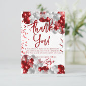 Carte De Remerciements Ballons rouges Anniversaire (Debout devant)