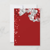 Carte De Remerciements Ballons rouges Anniversaire (Dos)