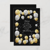 Carte De Remerciements Balloon du Parti (Devant / Derrière)