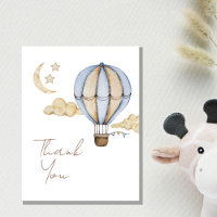 Balloons Aerien Bleu Chaud Baby Shower Blanc
