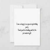 Carte De Remerciements Balloons de fête Mignon Cochon d'Inde Jaune Banniè (Dos)