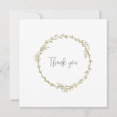 Carte De Remerciements Bamboo Boho Botanical Leaf Soft Elegant Vert (Devant)