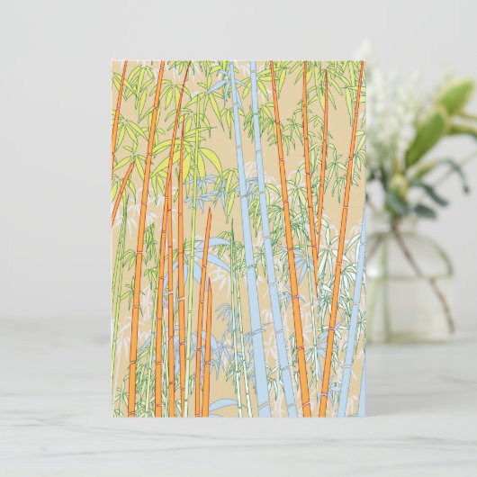 Carte De Remerciements Bambou 2 (Debout devant)