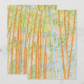 Carte De Remerciements Bambou 2 (Devant / Derrière)