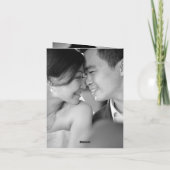 Carte De Remerciements Bambou rouge et turquoise Feuille Mariage chinois (Dos)