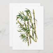 Carte De Remerciements bambou vert (Devant / Derrière)