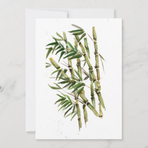 Carte De Remerciements bambou vert