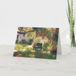 Carte De Remerciements Banc de jardin
