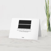 Carte De Remerciements Bande blanche fanée sur noir (Dos)