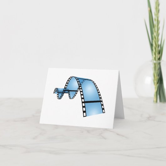 Carte De Remerciements Bande bleue (Devant)