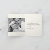 Carte De Remerciements Bande de saint Jacques Script romantique 3 Mariage (Intérieur)