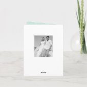 Carte De Remerciements Bande de saint Jacques Script romantique 3 Mariage (Dos)