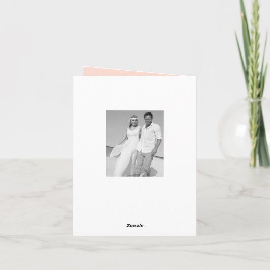 Carte De Remerciements Bande de saint Jacques Script romantique 3 Mariage (Dos)