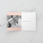 Carte De Remerciements Bande de saint Jacques Script romantique 3 Mariage (Intérieur)