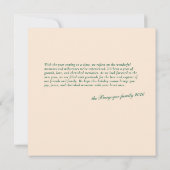 Carte De Remerciements Bande verticale rouge moderne 2 photo (Dos)