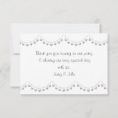 Carte De Remerciements Banderole de remerciement pour les 25 ans d'annive (Dos)