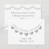 Carte De Remerciements Banderole de remerciement pour les 25 ans d'annive (Devant / Derrière)