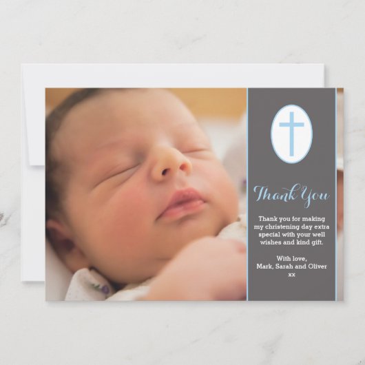 Carte De Remerciements Baptême/Baptême (Devant)