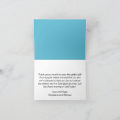 Carte De Remerciements Baptême bébé thème Arche de Noé (Intérieur)