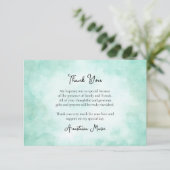 Carte De Remerciements Baptême chrétien orthodoxe de la mousse d'océan (Debout devant)