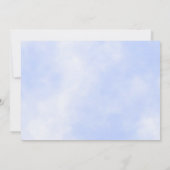 Carte De Remerciements Baptême Christening Vert Aquarelle bleue Photo (Dos)