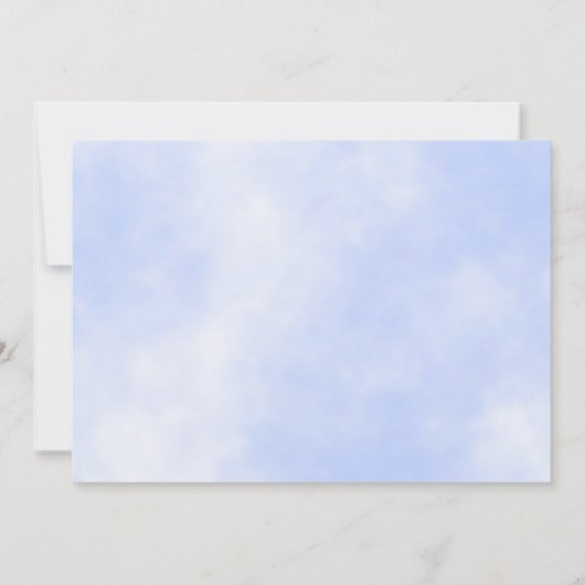 Carte De Remerciements Baptême Christening Vert Aquarelle bleue Photo (Dos)