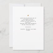 Carte De Remerciements Baptême Collage de 3 Photos Minimaliste Moderne (Dos)