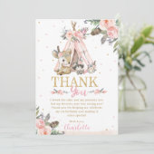 Carte De Remerciements Baptême d'anniversaire de la tribu des Boho (Debout devant)