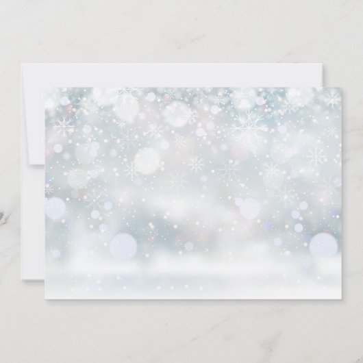 Carte De Remerciements Baptême d'hiver Baptême verdure (Dos)