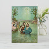 Carte De Remerciements Baptême du Christ (Debout devant)