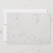 Carte De Remerciements Baptême floral Blanc Lys Marble Gold Cross (Dos)