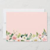 Carte De Remerciements Baptême floral floral flou doré (Dos)