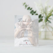 Carte De Remerciements Baptême moderne simple script photo (Debout devant)