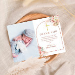 Carte De Remerciements Baptême Photo Pampas Arche en herbe<br><div class="desc">Une élégante pampa herbe photo de baptême ou de baptême carte de remerciements de baptême. Personnalisez avec votre photo spéciale et merci ensemble de messages de lettres chic. Conçu par Thisisnotme©</div>