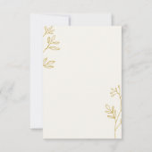 Carte De Remerciements Baptême turquoise d'or (Dos)