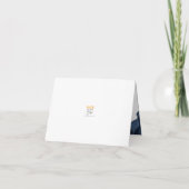 Carte De Remerciements Bar Mitzvah Modern Navy Blue Ombre Agate Script (Dos)