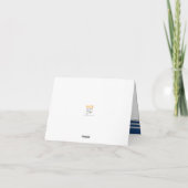 Carte De Remerciements Bar Mitzvah Navy Blue Silver Tallit Script moderne (Dos)