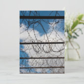 Carte De Remerciements Barbelé (Debout devant)