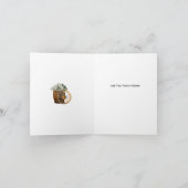 Carte De Remerciements Baril rustique en bois avec fleurs blanches (Intérieur)