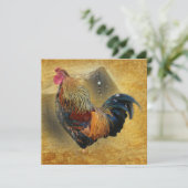Carte De Remerciements Barne rustique Rooster (Debout devant)