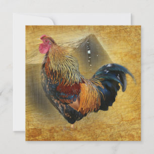 Carte De Remerciements Barne rustique Rooster
