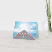 Carte De Remerciements Barrière rouge et blanche Accès bloqué (Devant)