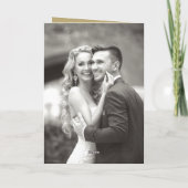 Carte De Remerciements Bars classiques Double Monogramme Mariage photo mo (Dos)