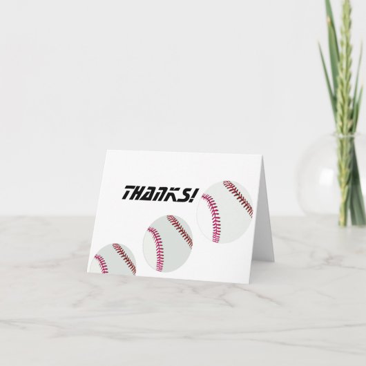 Carte De Remerciements Base-ball ou base-ball (Devant)