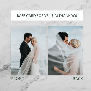 Carte De Remerciements Base simple de photo de mariage 2 pour superpositi