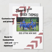 Carte De Remerciements Baseball Coach Custom Team Picture