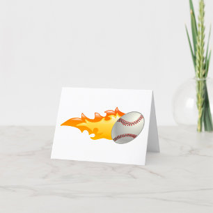 Carte De Remerciements Baseball flamboyant