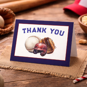 Carte De Remerciements Baseball Première Année Down 1er Anniversaire